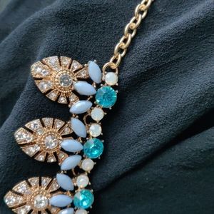 Natasha statement necklace with rhinestones (#85)